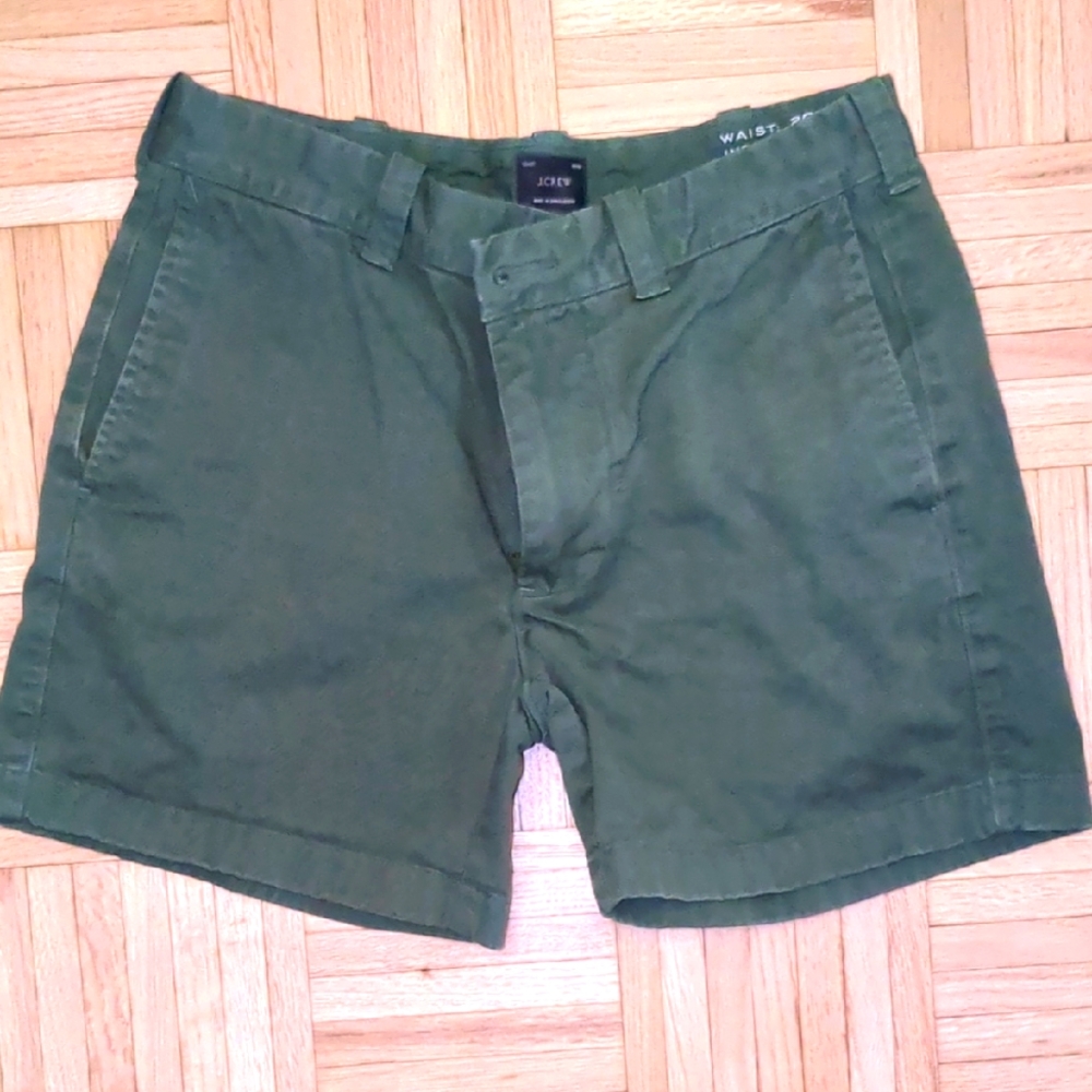 JCrew 5in Army Green Chino Shorts